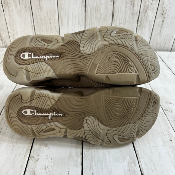Men's NWOT Champion Tan Knit High Top Sneakers Slip-On Athletic Shoes‎ Size 7.5W - Picture 7 of 8